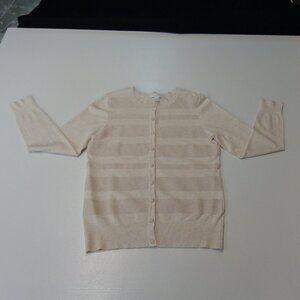 Charter Club Size Small Cream/Light Tan Cardigan